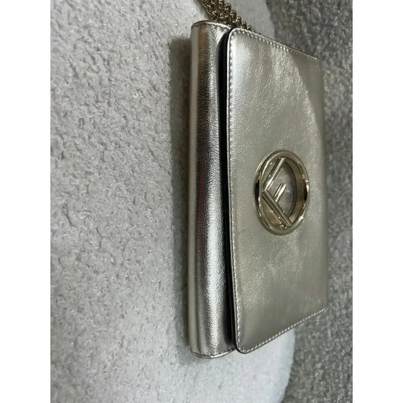 Fendi Metallic Gold Crossbody Bag - Like New with Logo Hardware - Picture 6 of 9